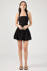Black Bubble Mini Dress